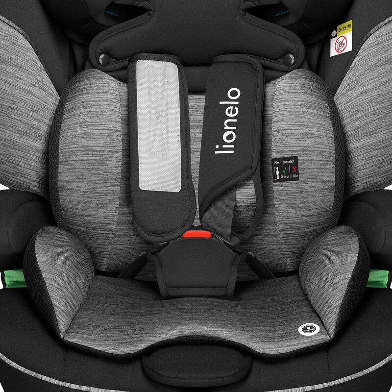 Scaun auto, Lionelo, Levi i-Size, Universal, Instalare FWF, Cu tetiera reglabila in 10 pozitii, Cu spatar detasabil, 76-150 cm, Conform cu R129, Gri [10]