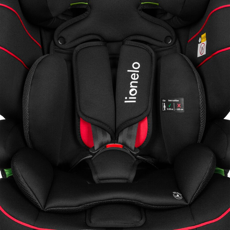 Scaun auto, Lionelo, Levi i-Size, Universal, Instalare FWF, Cu tetiera reglabila in 10 pozitii, Cu spatar detasabil, 76-150 cm, Conform cu R129, Negru [9]