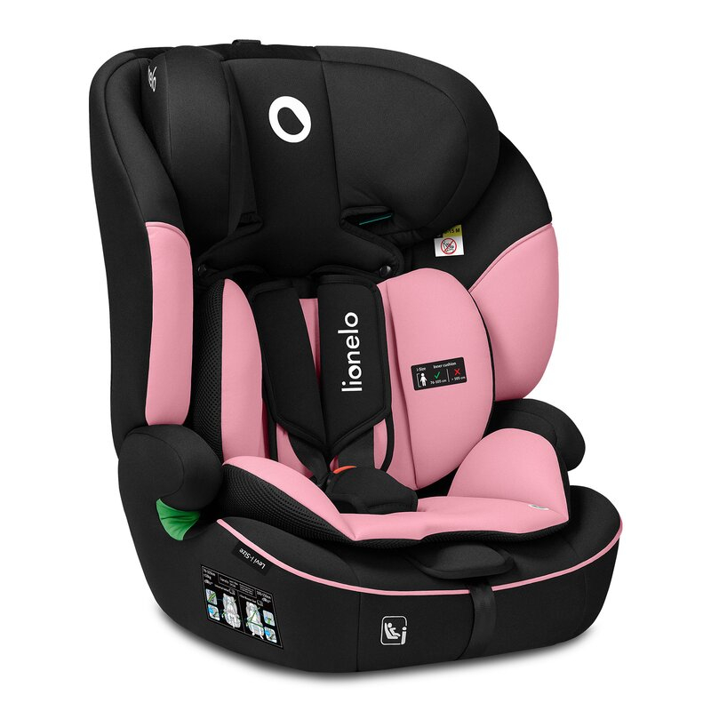 Scaun auto, Lionelo, Levi i-Size, Universal, Instalare FWF, Cu tetiera reglabila in 10 pozitii, Cu spatar detasabil, 76-150 cm, Conform cu R129, Roz [3]