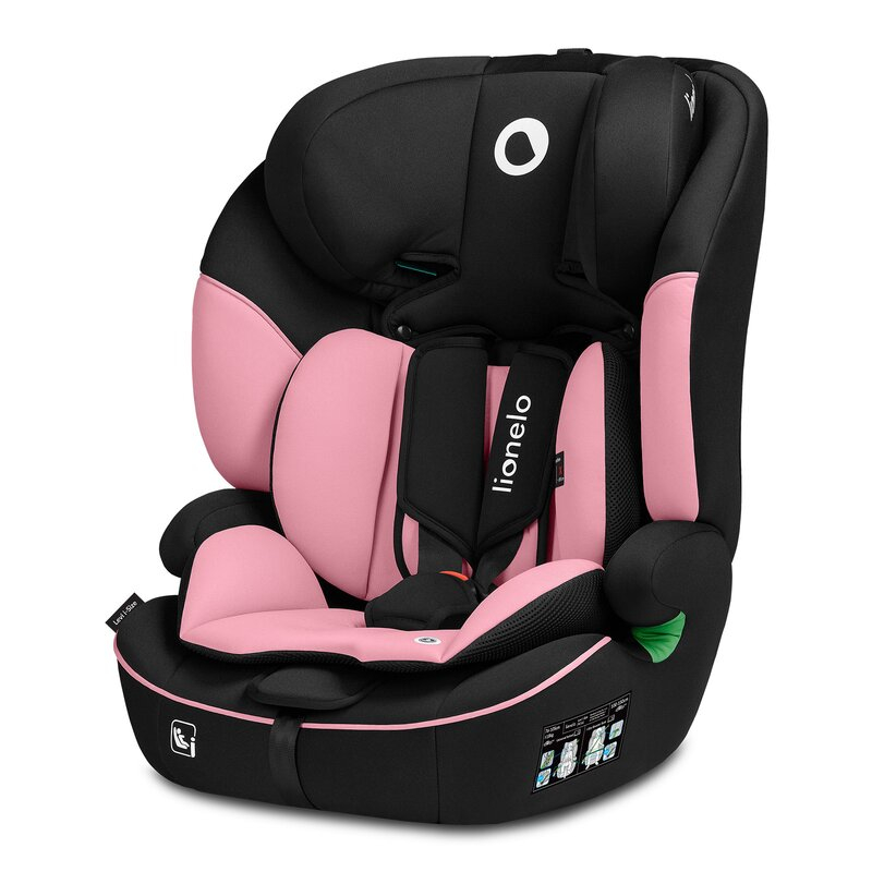 Scaun auto, Lionelo, Levi i-Size, Universal, Instalare FWF, Cu tetiera reglabila in 10 pozitii, Cu spatar detasabil, 76-150 cm, Conform cu R129, Roz [1]