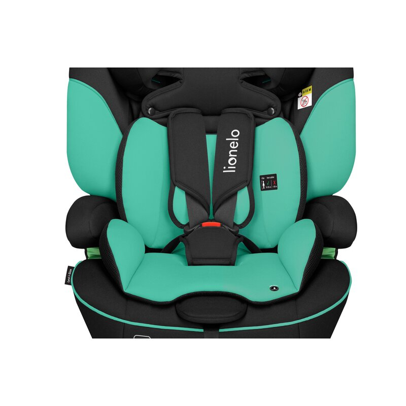 Scaun auto, Lionelo, Levi i-Size, Universal, Instalare FWF, Cu tetiera reglabila in 10 pozitii, Cu spatar detasabil, 76-150 cm, Conform cu R129, Verde [9]