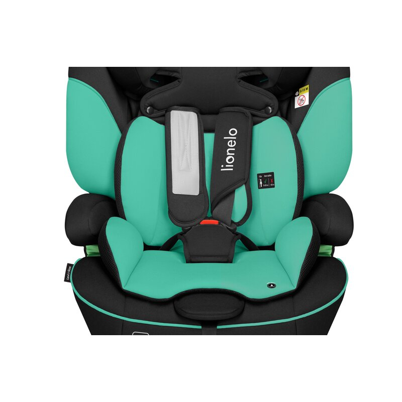 Scaun auto, Lionelo, Levi i-Size, Universal, Instalare FWF, Cu tetiera reglabila in 10 pozitii, Cu spatar detasabil, 76-150 cm, Conform cu R129, Verde [10]