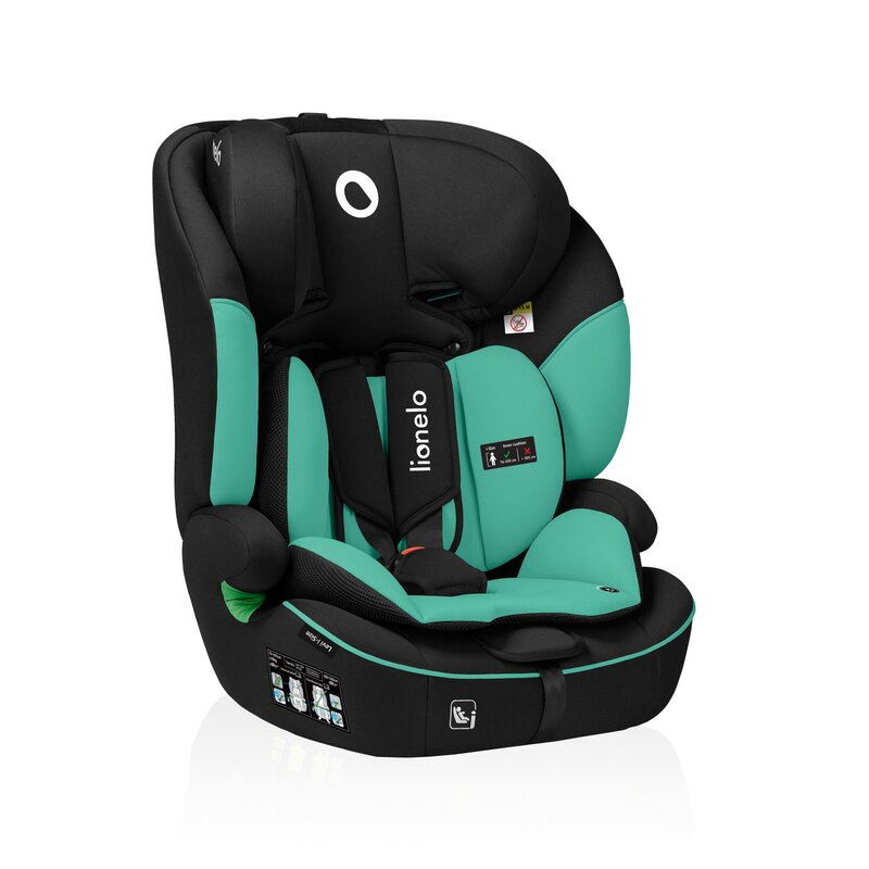 Scaun auto, Lionelo, Levi i-Size, Universal, Instalare FWF, Cu tetiera reglabila in 10 pozitii, Cu spatar detasabil, 76-150 cm, Conform cu R129, Verde [3]