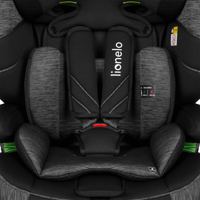 Scaun auto, Lionelo, Levi One i-Size, Universal, Instalare FWF, Cu tetiera reglabila in 10 pozitii, Cu spatar detasabil, 76-150 cm, Conform cu R129, Gri [9]