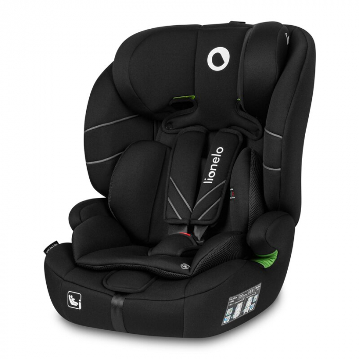 Scaun auto, Lionelo, Levi One i-Size, Universal, Instalare FWF, Cu tetiera reglabila in 10 pozitii, Cu spatar detasabil, 76-150 cm, Conform cu R129, Negru [3]