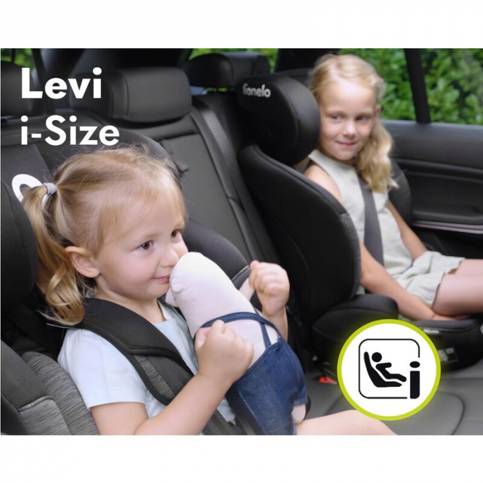 Scaun auto, Lionelo, Levi One i-Size, Universal, Instalare FWF, Cu tetiera reglabila in 10 pozitii, Cu spatar detasabil, 76-150 cm, Conform cu R129, Roz [17]
