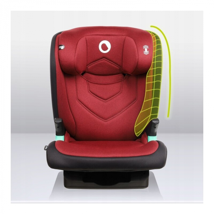Scaun auto, Lionelo, Neal Burgundy, Spatar reglabil, Baza i-size, 15-36 Kg, cu Isofix, Conform cu standardul european de securitate ECE R129, Rosu [26]