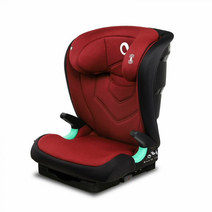 Scaun auto, Lionelo, Neal Burgundy, Spatar reglabil, Baza i-size, 15-36 Kg, cu Isofix, Conform cu standardul european de securitate ECE R129, Rosu [1]