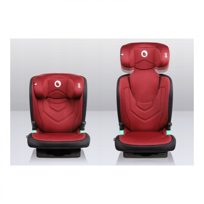 Scaun auto, Lionelo, Neal Burgundy, Spatar reglabil, Baza i-size, 15-36 Kg, cu Isofix, Conform cu standardul european de securitate ECE R129, Rosu [23]