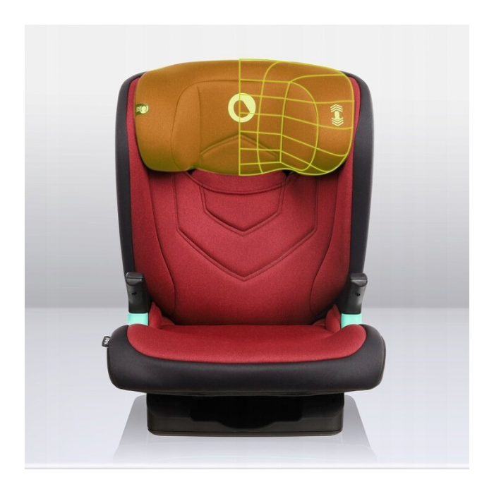 Scaun auto, Lionelo, Neal Burgundy, Spatar reglabil, Baza i-size, 15-36 Kg, cu Isofix, Conform cu standardul european de securitate ECE R129, Rosu [27]