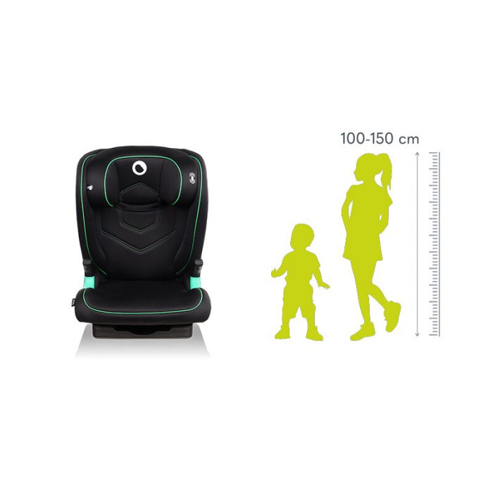 Scaun auto, Lionelo, Neal Onix, Spatar reglabil, Baza i-size, 15-36 Kg, cu Isofix, Conform cu standardul european de securitate ECE R129, Negru [6]
