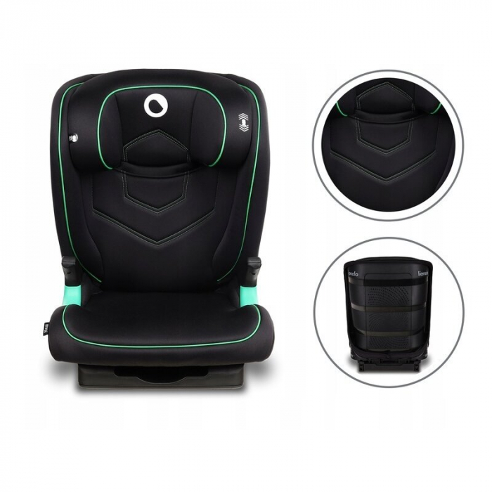Scaun auto, Lionelo, Neal Onix, Spatar reglabil, Baza i-size, 15-36 Kg, cu Isofix, Conform cu standardul european de securitate ECE R129, Negru [12]