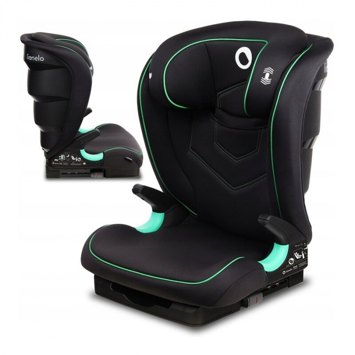 Scaun auto, Lionelo, Neal Onix, Spatar reglabil, Baza i-size, 15-36 Kg, cu Isofix, Conform cu standardul european de securitate ECE R129, Negru [10]
