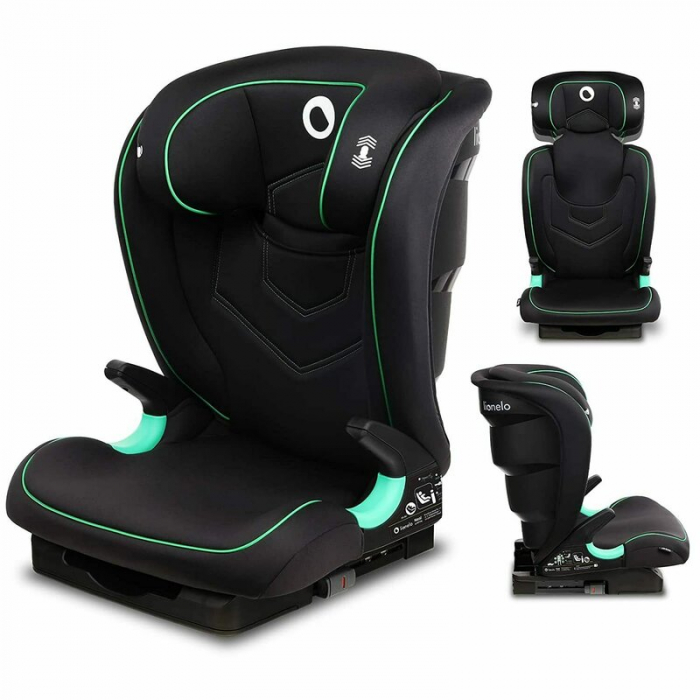 Scaun auto, Lionelo, Neal Onix, Spatar reglabil, Baza i-size, 15-36 Kg, cu Isofix, Conform cu standardul european de securitate ECE R129, Negru [5]