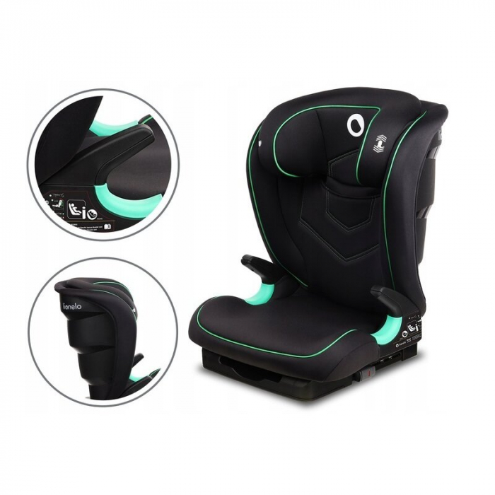 Scaun auto, Lionelo, Neal Onix, Spatar reglabil, Baza i-size, 15-36 Kg, cu Isofix, Conform cu standardul european de securitate ECE R129, Negru [11]