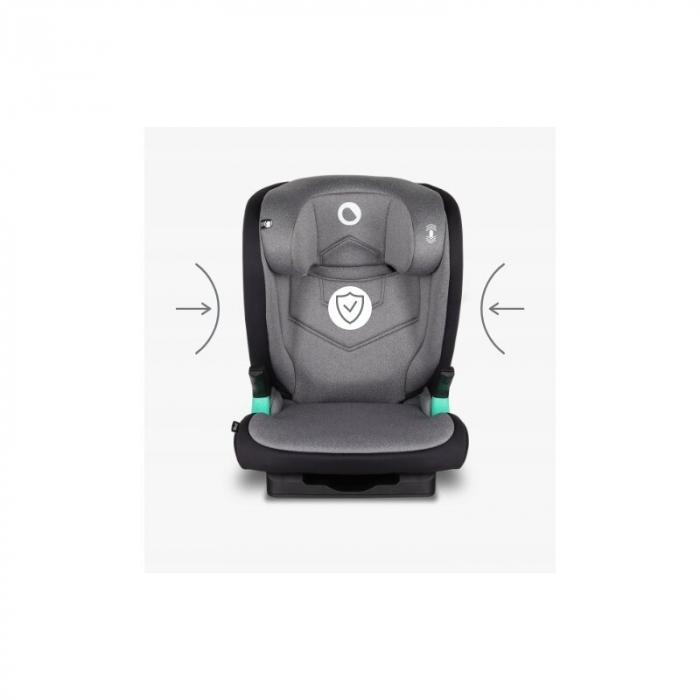 Scaun auto, Lionelo, Neal Stone, Spatar reglabil, Baza i-size, 15-36 Kg, cu Isofix, Conform cu standardul european de securitate ECE R129, Gri [9]