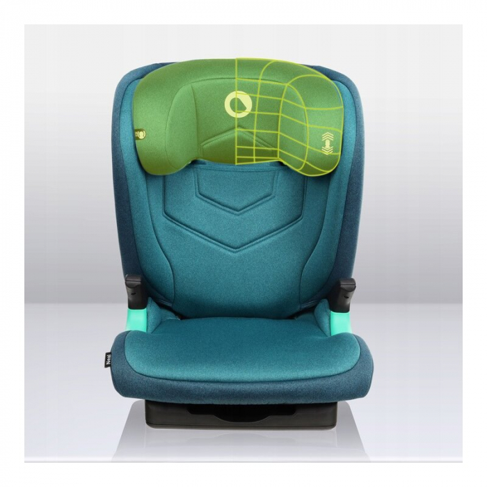Scaun auto, Lionelo, Neal Turquoise, Spatar reglabil, Baza i-size, 15-36 Kg, cu Isofix, Conform cu standardul european de securitate ECE R129, Verde [25]