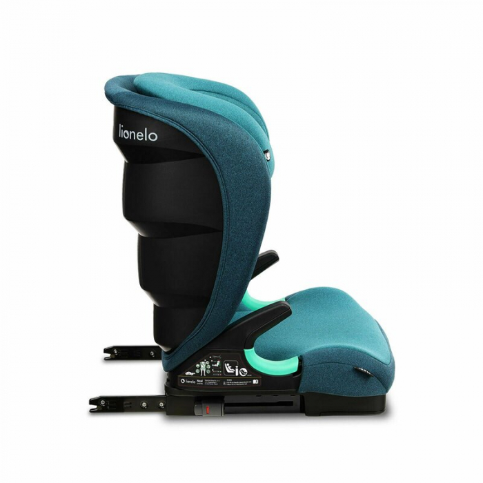 Scaun auto, Lionelo, Neal Turquoise, Spatar reglabil, Baza i-size, 15-36 Kg, cu Isofix, Conform cu standardul european de securitate ECE R129, Verde [13]