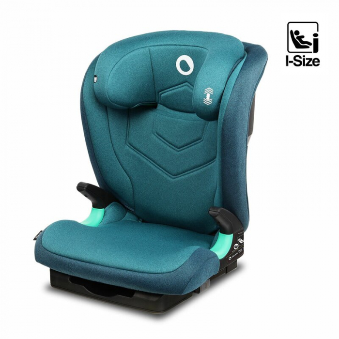Scaun auto, Lionelo, Neal Turquoise, Spatar reglabil, Baza i-size, 15-36 Kg, cu Isofix, Conform cu standardul european de securitate ECE R129, Verde [4]