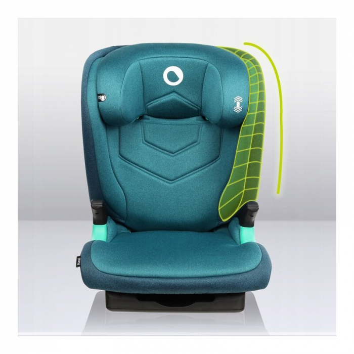 Scaun auto, Lionelo, Neal Turquoise, Spatar reglabil, Baza i-size, 15-36 Kg, cu Isofix, Conform cu standardul european de securitate ECE R129, Verde [24]