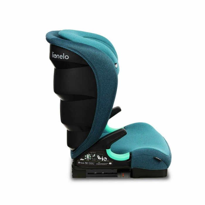 Scaun auto, Lionelo, Neal Turquoise, Spatar reglabil, Baza i-size, 15-36 Kg, cu Isofix, Conform cu standardul european de securitate ECE R129, Verde [14]