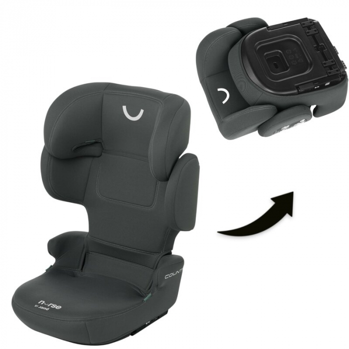 Scaun auto, Nurse, Country, I-Size, Cu sistem isofix, Pliabil, 100-150 cm, 4-12 ani, Conform cu standardul european de securitate ECE R129, Storm [2]