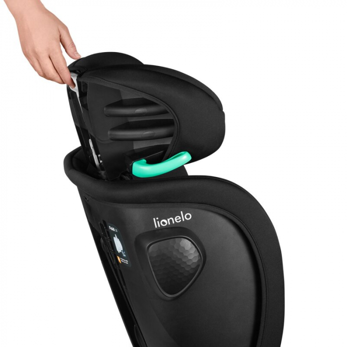 Scaun auto pliabil, Lionelo, Nelly, i-Size, 76- 150 cm, Tetiera reglabila in 15 pozitii, Spatar reglabil in 4 pozitii, Sisteme de fixare Isofix si Top Tether, Sezut lat si confortabil, Conform cu ECE  [15]