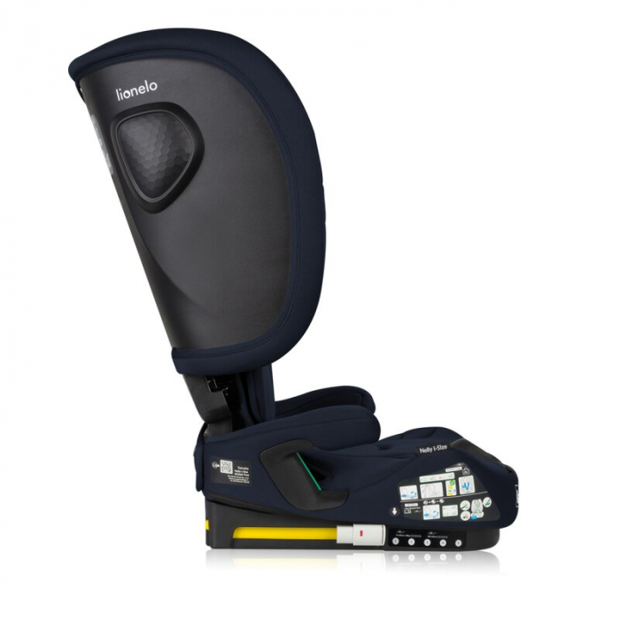 Scaun auto pliabil, Lionelo, Nelly, i-Size, 76- 150 cm, Tetiera reglabila in 15 pozitii, Spatar reglabil in 4 pozitii, Sisteme de fixare Isofix si Top Tether, Sezut lat si confortabil, Conform cu ECE  [17]
