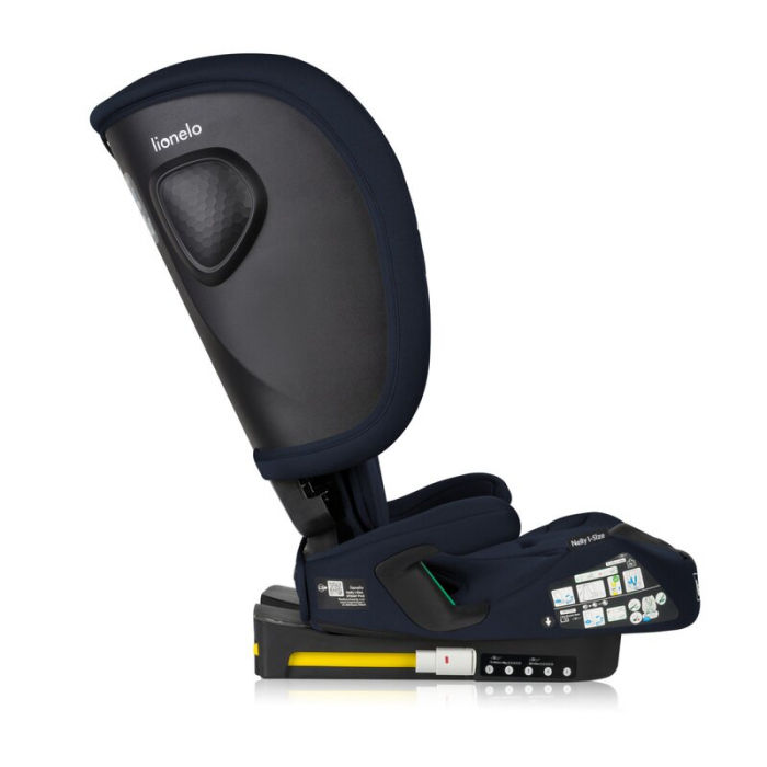 Scaun auto pliabil, Lionelo, Nelly, i-Size, 76- 150 cm, Tetiera reglabila in 15 pozitii, Spatar reglabil in 4 pozitii, Sisteme de fixare Isofix si Top Tether, Sezut lat si confortabil, Conform cu ECE  [18]