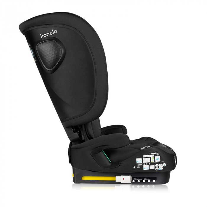 Scaun auto pliabil, Lionelo, Nelly, i-Size, 76- 150 cm, Tetiera reglabila in 15 pozitii, Spatar reglabil in 4 pozitii, Sisteme de fixare Isofix si Top Tether, Sezut lat si confortabil, Conform cu ECE  [17]