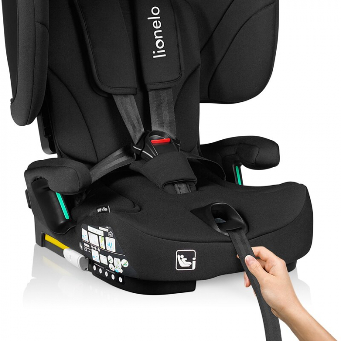 Scaun auto pliabil, Lionelo, Nelly, i-Size, 76- 150 cm, Tetiera reglabila in 15 pozitii, Spatar reglabil in 4 pozitii, Sisteme de fixare Isofix si Top Tether, Sezut lat si confortabil, Conform cu ECE  [14]
