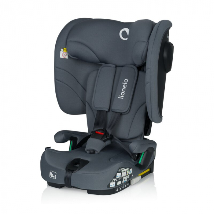 Scaun auto pliabil, Lionelo, Nelly, i-Size, 76- 150 cm, Tetiera reglabila in 15 pozitii, Spatar reglabil in 4 pozitii, Sisteme de fixare Isofix si Top Tether, Sezut lat si confortabil, Conform cu ECE  [4]