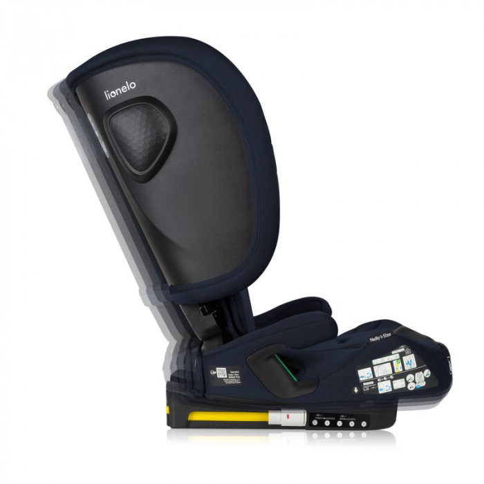 Scaun auto pliabil, Lionelo, Nelly, i-Size, 76- 150 cm, Tetiera reglabila in 15 pozitii, Spatar reglabil in 4 pozitii, Sisteme de fixare Isofix si Top Tether, Sezut lat si confortabil, Conform cu ECE  [19]
