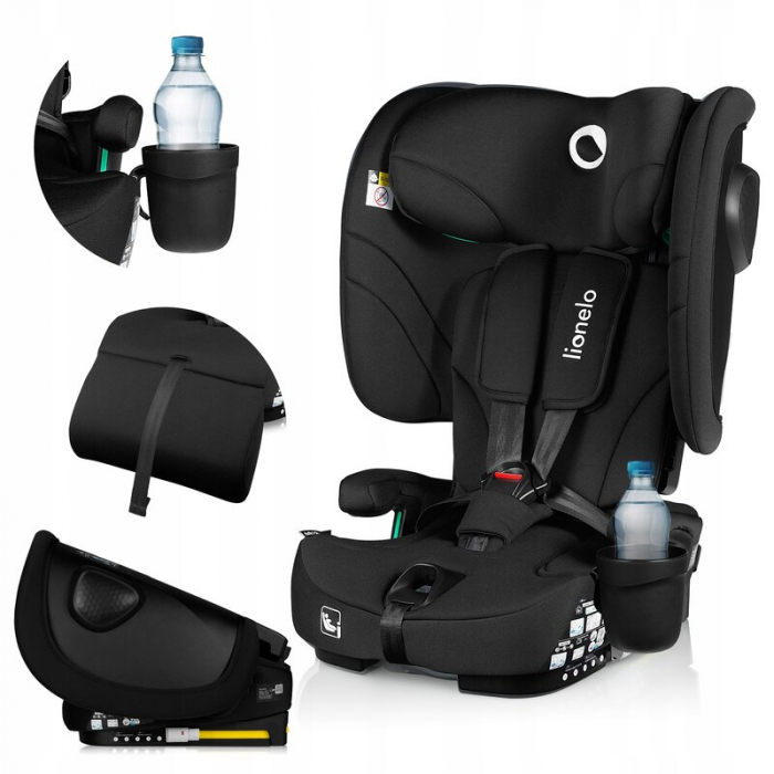 Scaun auto pliabil, Lionelo, Nelly, i-Size, 76- 150 cm, Tetiera reglabila in 15 pozitii, Spatar reglabil in 4 pozitii, Sisteme de fixare Isofix si Top Tether, Sezut lat si confortabil, Conform cu ECE  [37]