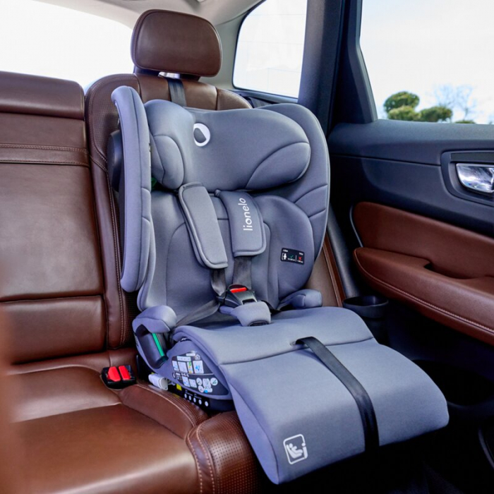 Scaun auto pliabil, Lionelo, Nelly, i-Size, 76- 150 cm, Tetiera reglabila in 15 pozitii, Spatar reglabil in 4 pozitii, Sisteme de fixare Isofix si Top Tether, Sezut lat si confortabil, Conform cu ECE  [24]