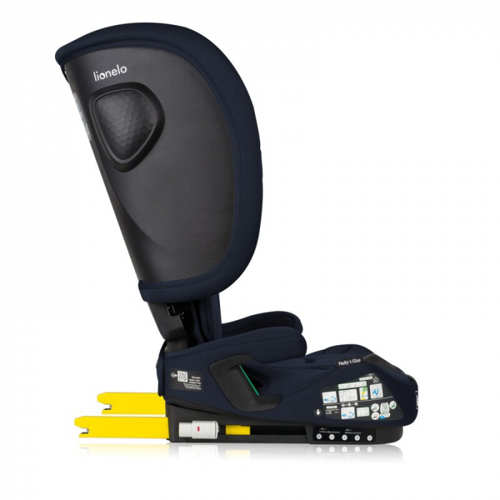 Scaun auto pliabil, Lionelo, Nelly, i-Size, 76- 150 cm, Tetiera reglabila in 15 pozitii, Spatar reglabil in 4 pozitii, Sisteme de fixare Isofix si Top Tether, Sezut lat si confortabil, Conform cu ECE  [16]
