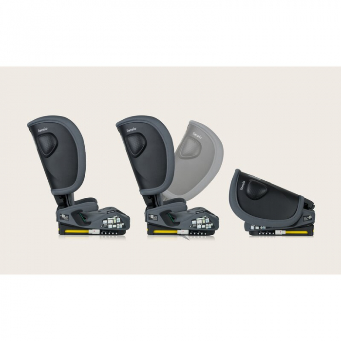 Scaun auto pliabil, Lionelo, Nelly, i-Size, 76- 150 cm, Tetiera reglabila in 15 pozitii, Spatar reglabil in 4 pozitii, Sisteme de fixare Isofix si Top Tether, Sezut lat si confortabil, Conform cu ECE  [38]
