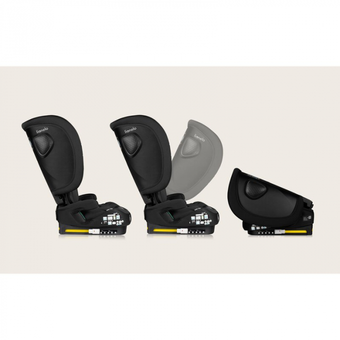 Scaun auto pliabil, Lionelo, Nelly, i-Size, 76- 150 cm, Tetiera reglabila in 15 pozitii, Spatar reglabil in 4 pozitii, Sisteme de fixare Isofix si Top Tether, Sezut lat si confortabil, Conform cu ECE  [38]