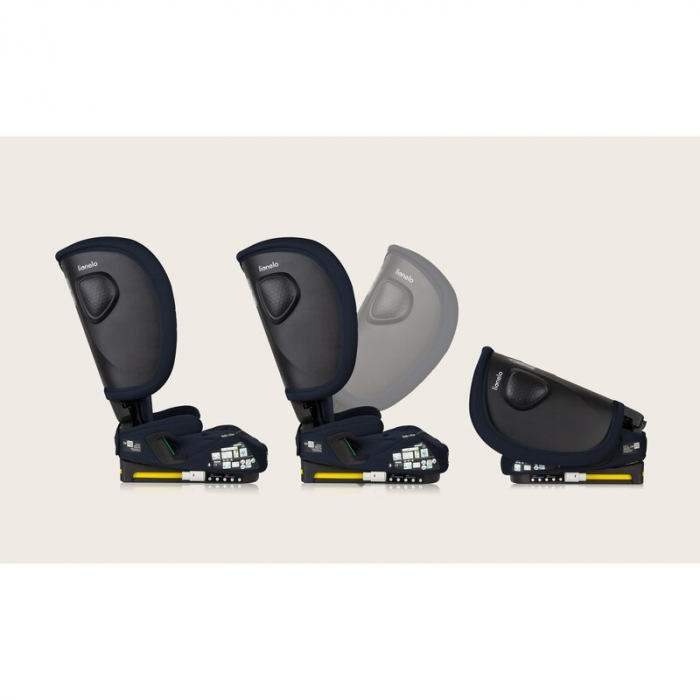 Scaun auto pliabil, Lionelo, Nelly, i-Size, 76- 150 cm, Tetiera reglabila in 15 pozitii, Spatar reglabil in 4 pozitii, Sisteme de fixare Isofix si Top Tether, Sezut lat si confortabil, Conform cu ECE  [39]