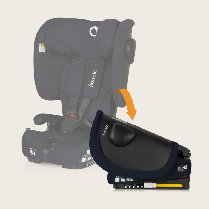 Scaun auto pliabil, Lionelo, Nelly, i-Size, 76- 150 cm, Tetiera reglabila in 15 pozitii, Spatar reglabil in 4 pozitii, Sisteme de fixare Isofix si Top Tether, Sezut lat si confortabil, Conform cu ECE  [36]