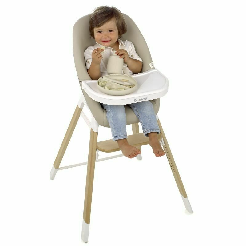 Scaun de masa evolutiv Woody, Jane, De la 6 luni la 8 ani, Din lemn, Husa lavabila, Conform cu EN 14988:2017 + A1:2020 si EN 17191:2021, Botanic [4]