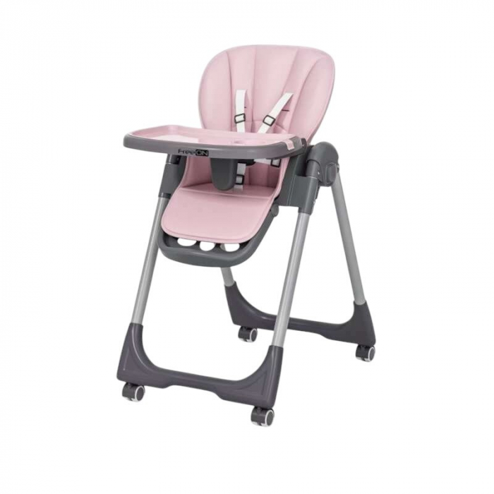 Scaun de masa, FreeON, Kai,Pana la 15 kg, Inaltime reglabila in 8 pozitii, Suport de picioare reglabil in 3 pozitii, Reglare spatar in 4 pozitii, Cu tavita reglabila, 6-36 luni, Pink [1]