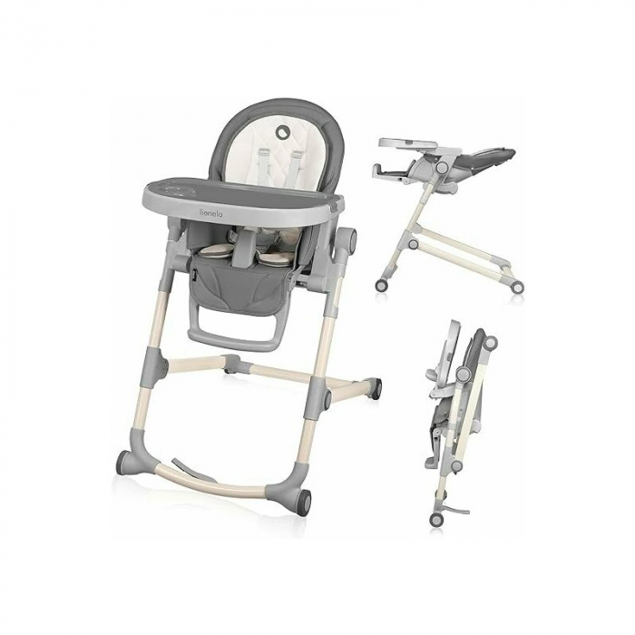 Scaun de masa, Lionelo, Cora Plus, Multifunctional, Reglabil in 4 pozitii pe inaltime, Spatar reglabil in 3 pozitii, Cu bara de jucarii, Pliabil, Conform cu standardul european de securitate EN14988,  [17]