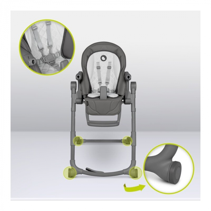 Scaun de masa, Lionelo, Cora Plus, Multifunctional, Reglabil in 4 pozitii pe inaltime, Spatar reglabil in 3 pozitii, Cu bara de jucarii, Pliabil, Conform cu standardul european de securitate EN14988,  [28]