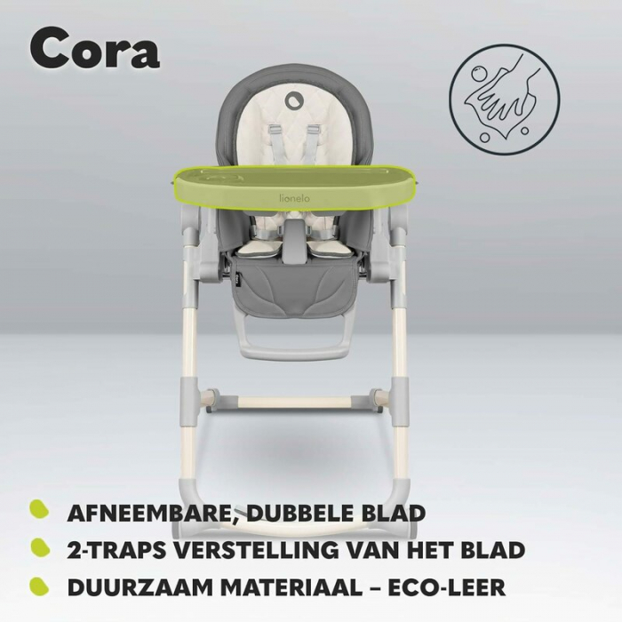 Scaun de masa, Lionelo, Cora Plus, Multifunctional, Reglabil in 4 pozitii pe inaltime, Spatar reglabil in 3 pozitii, Cu bara de jucarii, Pliabil, Conform cu standardul european de securitate EN14988,  [19]