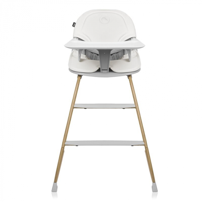 Scaun de masa, Lionelo, Dalia, 2 in 1, Transformabil, Cu 2 suporturi pentru picioare, Cu tavita detasabila, Sustine 60 kg, 6 luni+, Conform cu EN14988, Gri [4]