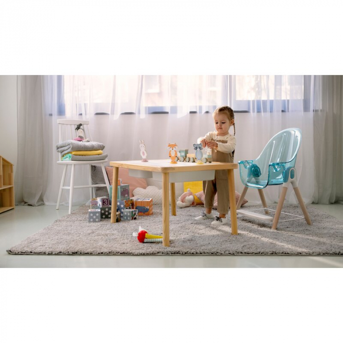 Scaun de masa, Lionelo, Maya, 2 in 1, Transformabil, 3 pozitii de inclinare, Conform cu standardele europeane de securitate EN14988, EN12790, White [17]
