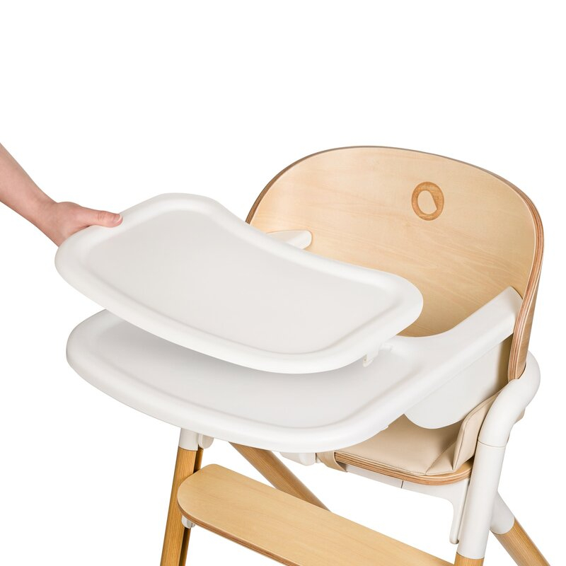 Scaun de masa multifunctional Celia, Lionelo, Din lemn de fag, 6 luni- adult, Reglabil pe inaltime, Spatar lat, Sezut ergonomic, Tavita silicon, Suport de picioare reglabil, Greutate maxima 90 Kg, Alb [17]