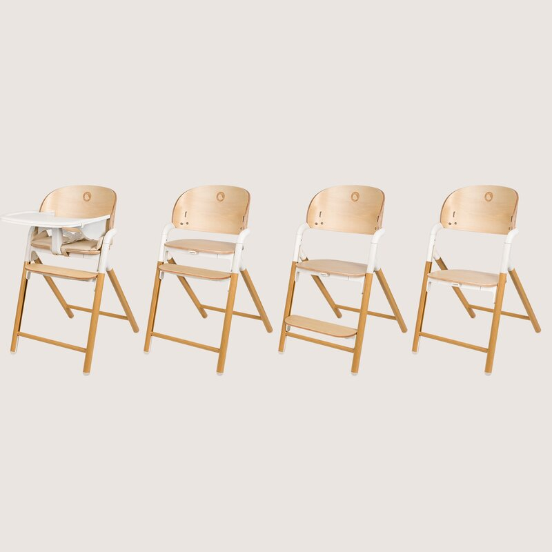 Scaun de masa multifunctional Celia, Lionelo, Din lemn de fag, 6 luni- adult, Reglabil pe inaltime, Spatar lat, Sezut ergonomic, Tavita silicon, Suport de picioare reglabil, Greutate maxima 90 Kg, Alb [5]