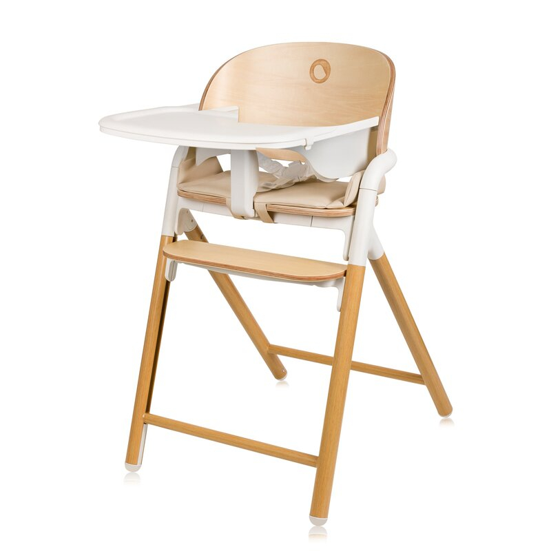 Scaun de masa multifunctional Celia, Lionelo, Din lemn de fag, 6 luni- adult, Reglabil pe inaltime, Spatar lat, Sezut ergonomic, Tavita silicon, Suport de picioare reglabil, Greutate maxima 90 Kg, Alb [1]